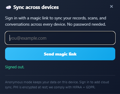 Magic-link sign-in