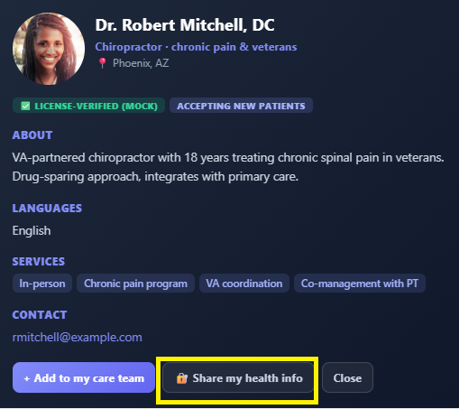 Provider profile